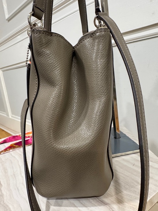 Coach Christie Gray Fog Saffiano Leather Satchel - Picture 5 of 17